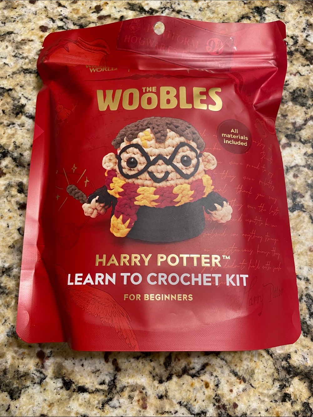 The Woobles Harry Potter Learn to Crochet Kit - Red
